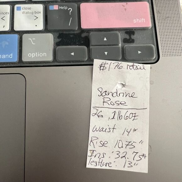 Sandrine Rose NEW sz 26 super flare black jeans mid-high rise $178 retail bell - Picture 16 of 16